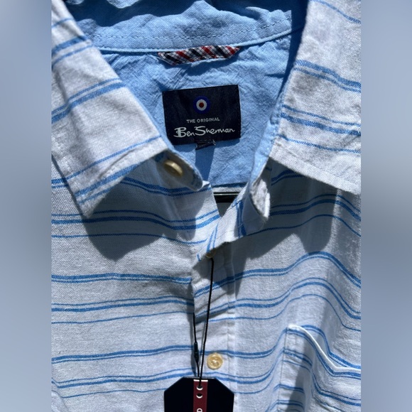 Ben Sherman Men’s Polo Shirt, Linen Blend, Size S NWT - Picture 2 of 5